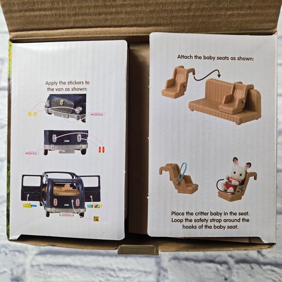 Open Box Unused Calico Critters Family Seven Seater Van Box Issues - Picture 8 of 14